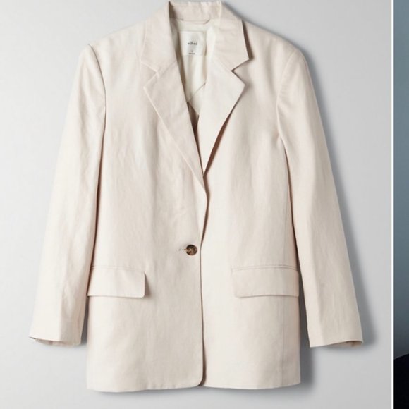 ARITZIA Wilfred Vito Single-Breasted Linen Blazer - Picture 1 of 13